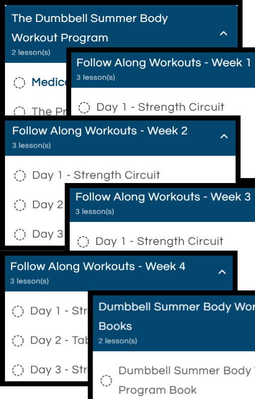 Dumbell Summer Body Workout Program