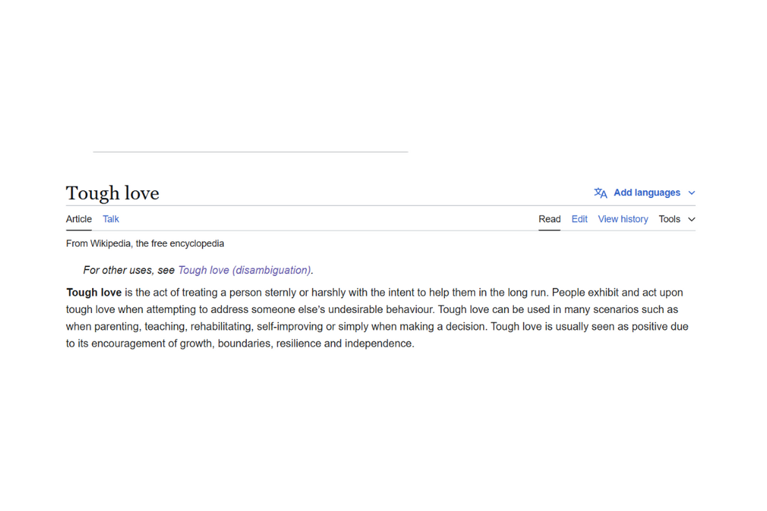 What Is The Tough Love Approach